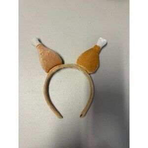 Drumstick Boppers Hair Catch One Size Party Accessory White Brown Velvet